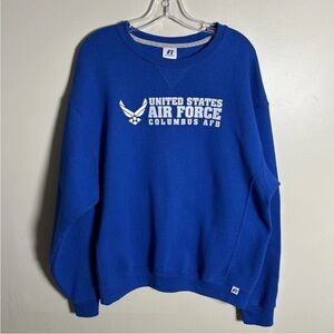 Vintage Russell Athletic Air Force Columbus Crewneck Blue Sweatshirt Men’s Large